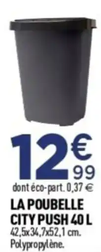 Centrakor La poubelle city push offre