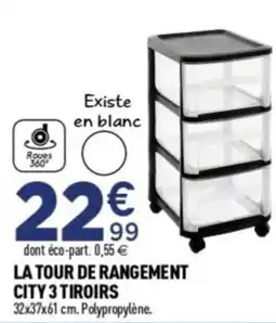 Centrakor La tour de rangement city 3 tiroirs offre