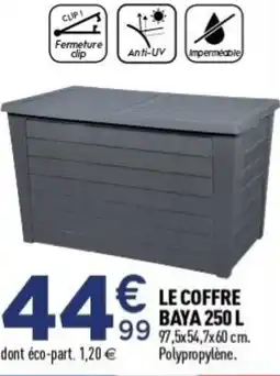 Centrakor Le coffre baya offre