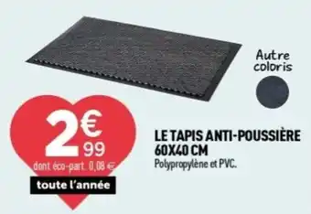 Centrakor Le tapis anti-poussière offre