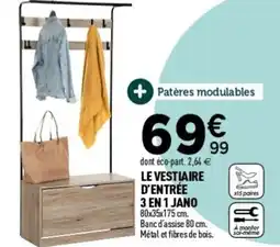 Centrakor Le vestiaire d'entrée 3 en 1 jano offre