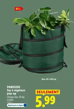 Lidl PARKSIDE Sac à végétaux pop-up offre