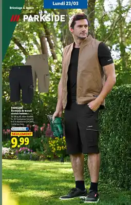 Lidl PARKSIDE Bermuda de travail stretch homme offre