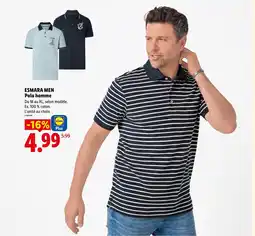 Lidl ESMARA MEN Polo homme offre