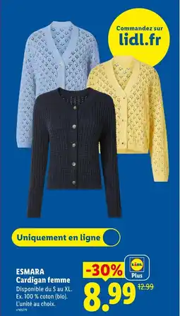 Lidl ESMARA Cardigan femme offre