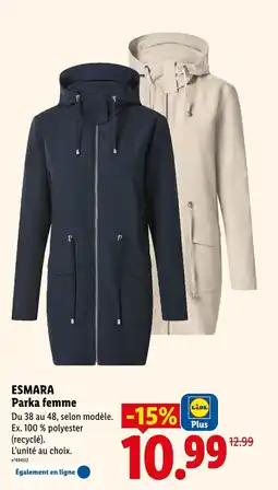 Lidl ESMARA Parka femme offre