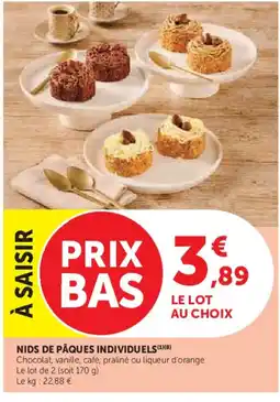 U Express Nids de pâques individuels offre