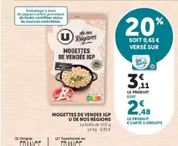 U Express U DE NOS REGIONS Mogettes de vendee igp offre
