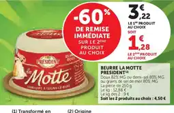 U Express PRESIDENT Beurre la motte offre