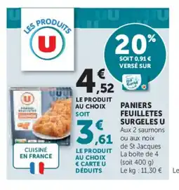 U Express U Paniers feuilletes surgeles offre