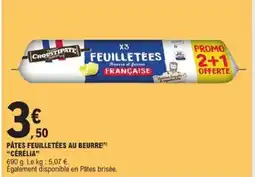 E.Leclerc CÉRÉLIA Pâtes feuilletées au beurre offre