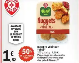 E.Leclerc VÉGÉ Nuggets végétal offre