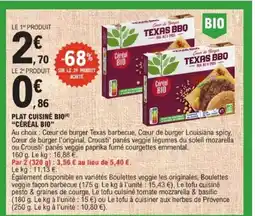 E.Leclerc CÉRÉAL BIO Plat cuisine bio offre