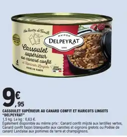 E.Leclerc DELPEYRAT Cassoulet supérieur au canard confit et haricots lingots offre
