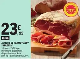 E.Leclerc BERETTA Jambon de parme aop offre