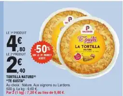 E.Leclerc TE GUSTA Tortilla nature offre