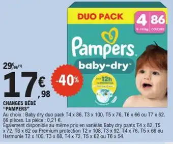 E.Leclerc PAMPERS Changes bébé offre