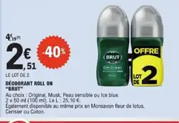E.Leclerc BRUT Déodorant roll on offre