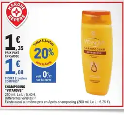 E.Leclerc VITANOVE Shampooing offre