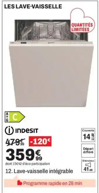 INDESIT Lave-vaisselle intégrable