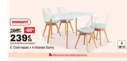 BUT Coin repas + 4 chaises Samy offre