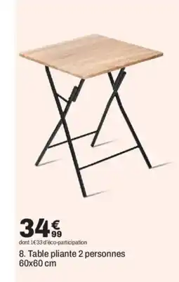 BUT Table pliante 2 personnes offre