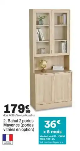 BUT Bahut 2 portes Mayence (portes vitrées en option) offre