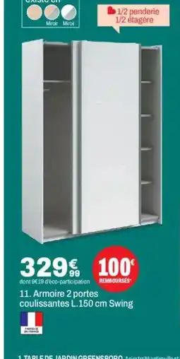 BUT Armoire 2 portes coulissantes Swing offre