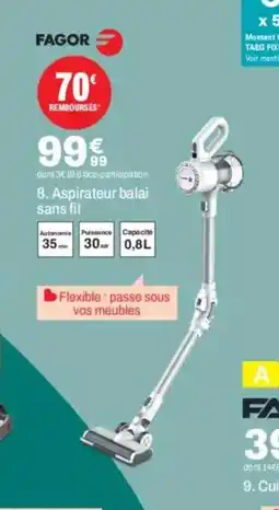BUT FAGOR Aspirateur balai sans fil offre