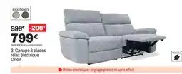 BUT Canapé 3 places relax électrique Orion offre