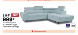 BUT Canapé d'angle convertible Santiago offre