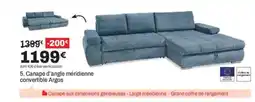 BUT Canapé d'angle méridienne convertible Argos offre