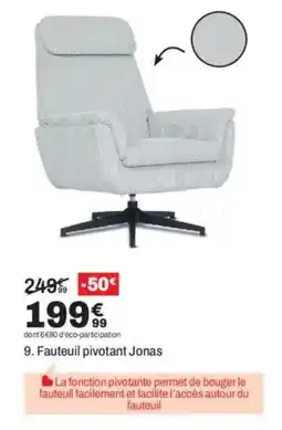 BUT Fauteuil pivotant Jonas offre