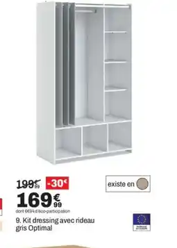 BUT Kit dressing avec rideau gris Optimal offre