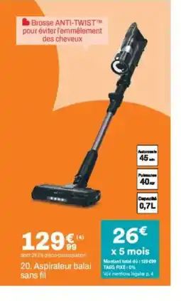 BUT Aspirateur balai sans fil offre