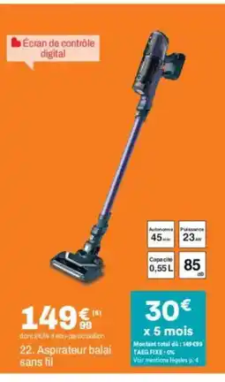 BUT Aspirateur balai sans fil offre