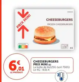 Utile Cheeseburgers prix mini offre