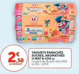 Utile Yaourts panachés sucrés, aromatisés u mat & lou offre