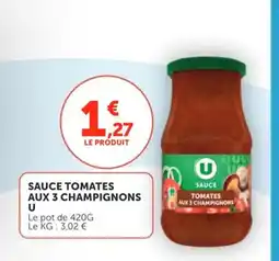 Utile U Sauce tomates aux 3 champignons offre