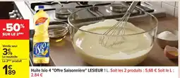 Carrefour LESIER Huile Isio 4 Offre Saisonnière offre