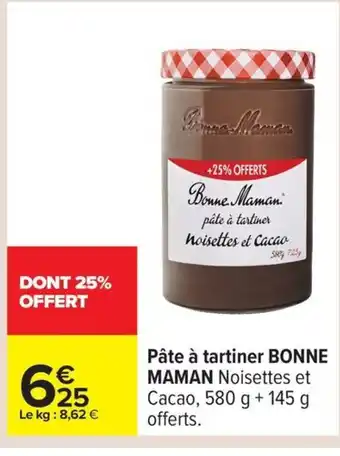 Carrefour BONNE MAMAN Pâte à tartiner offre