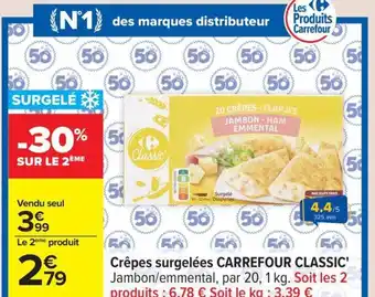 Carrefour CARREFOUR CLASSIC Crêpes surgelées offre