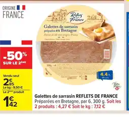 Carrefour REFLETS DE FRANCE Galettes de sarrasin offre