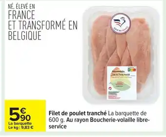Carrefour Filet de poulet tranché offre