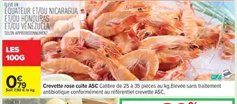 Carrefour Crevette rose cuite ASC offre
