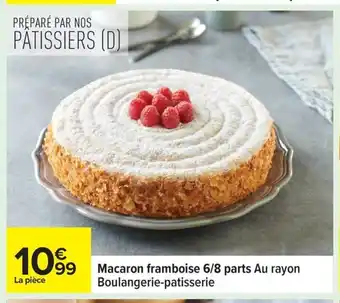 Carrefour Macaron framboise 6/8 parts offre