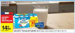Carrefour LACTEL Lait U.H.T. Format XL offre
