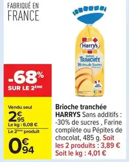 Carrefour HARRYS Brioche tranchée offre