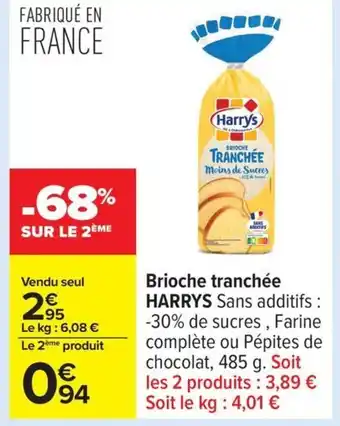 Carrefour HARRYS Brioche tranchée offre