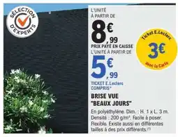 E.Leclerc Brise Vue 'Beaux Jours' offre